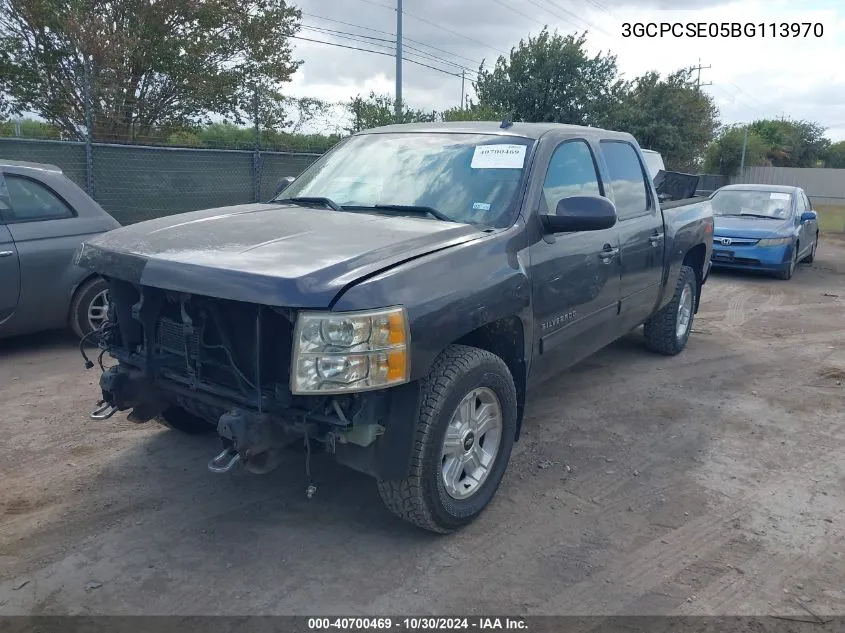 2011 Chevrolet Silverado 1500 Lt VIN: 3GCPCSE05BG113970 Lot: 40700469