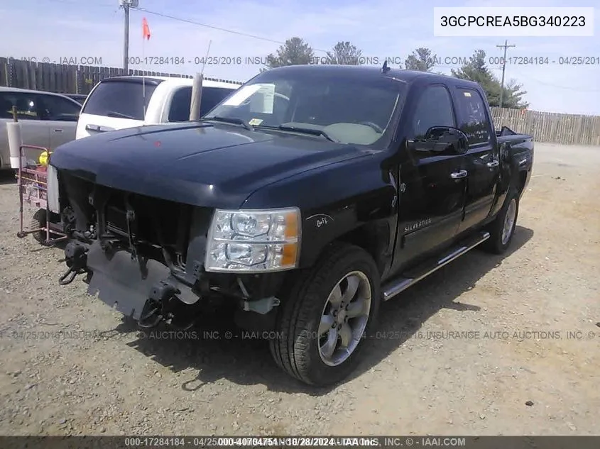 2011 Chevrolet Silverado 1500 Ls VIN: 3GCPCREA5BG340223 Lot: 40704751