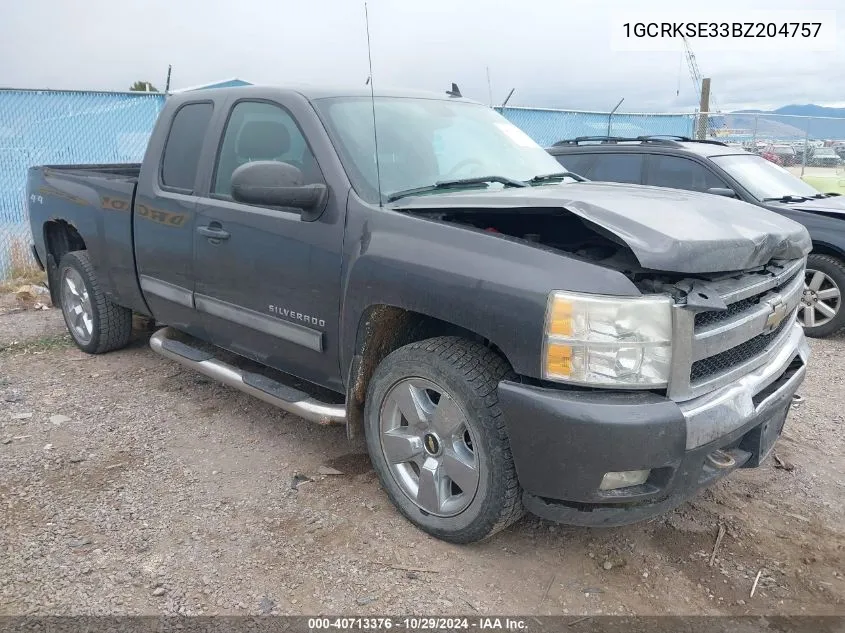 2011 Chevrolet Silverado 1500 Lt VIN: 1GCRKSE33BZ204757 Lot: 40713376