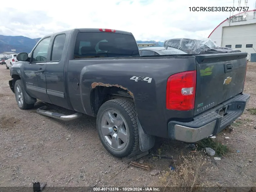 2011 Chevrolet Silverado 1500 Lt VIN: 1GCRKSE33BZ204757 Lot: 40713376