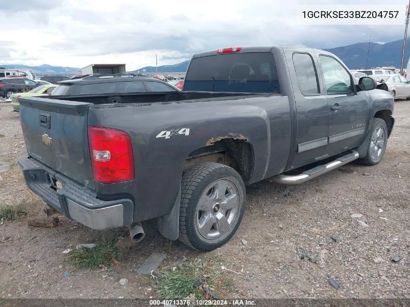 2011 Chevrolet Silverado 1500 Lt VIN: 1GCRKSE33BZ204757 Lot: 40713376