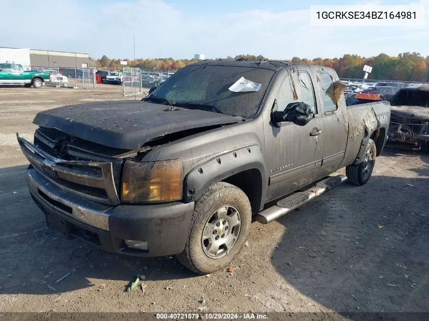 2011 Chevrolet Silverado 1500 Lt VIN: 1GCRKSE34BZ164981 Lot: 40721579