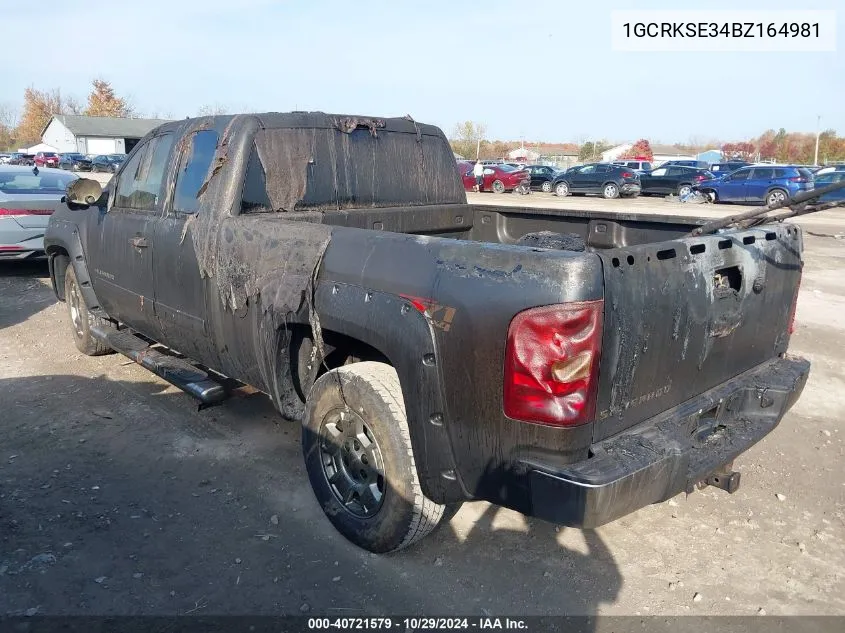 2011 Chevrolet Silverado 1500 Lt VIN: 1GCRKSE34BZ164981 Lot: 40721579