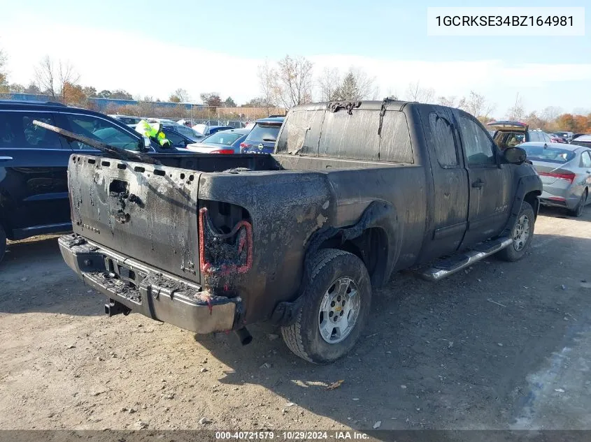 2011 Chevrolet Silverado 1500 Lt VIN: 1GCRKSE34BZ164981 Lot: 40721579