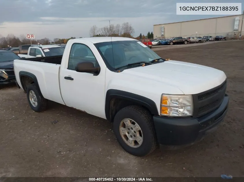 2011 Chevrolet Silverado 1500 Work Truck VIN: 1GCNCPEX7BZ188395 Lot: 40725452