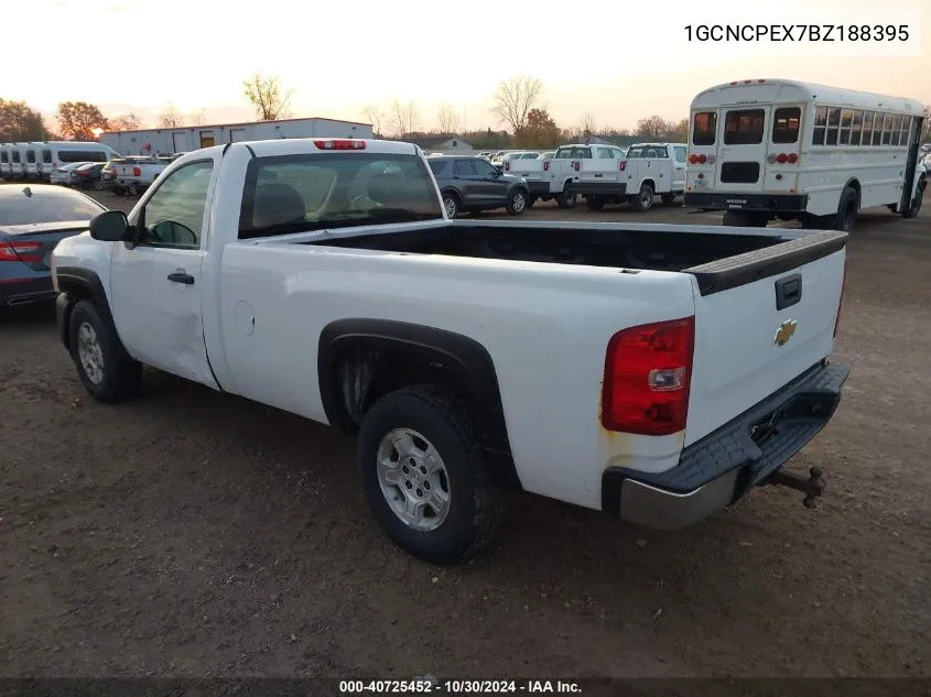 2011 Chevrolet Silverado 1500 Work Truck VIN: 1GCNCPEX7BZ188395 Lot: 40725452