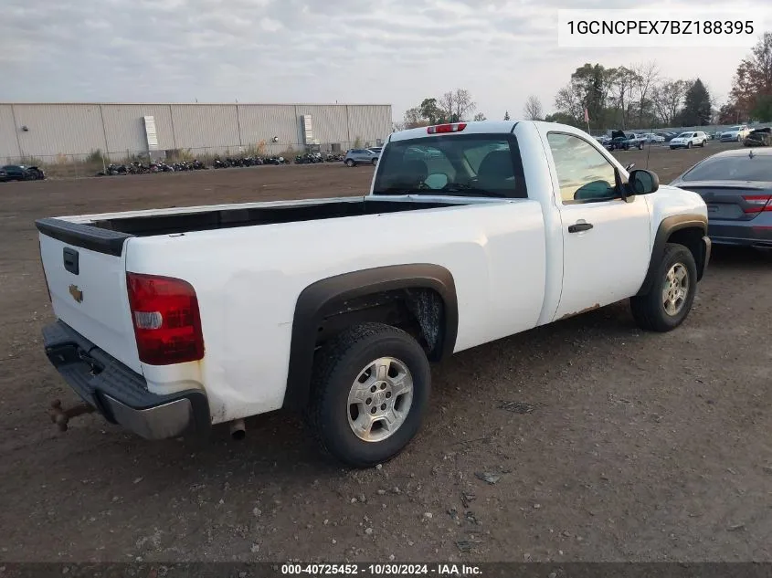 2011 Chevrolet Silverado 1500 Work Truck VIN: 1GCNCPEX7BZ188395 Lot: 40725452