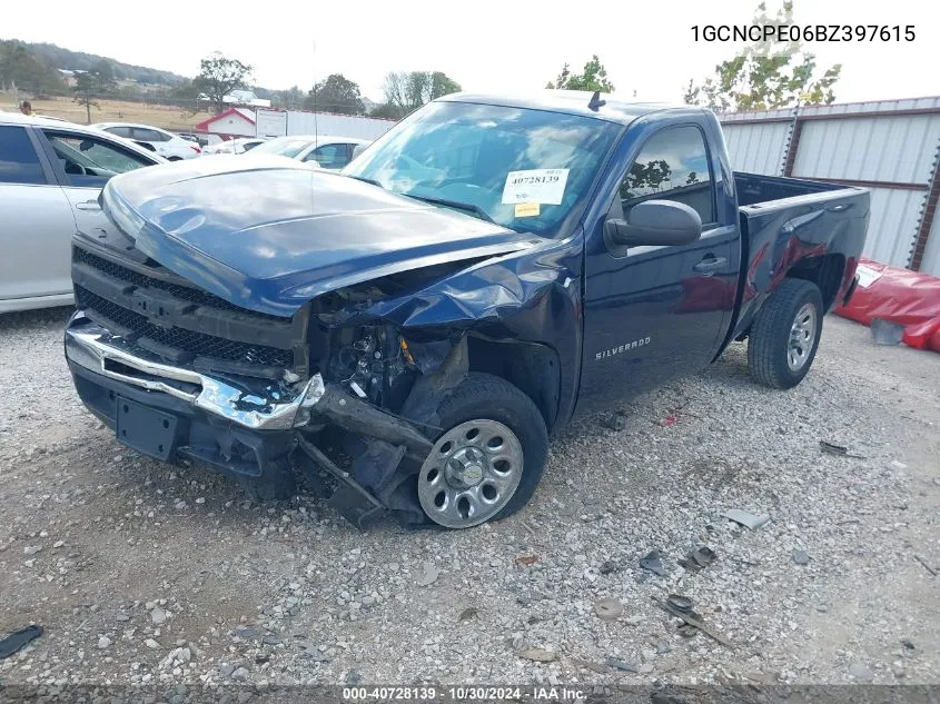 1GCNCPE06BZ397615 2011 Chevrolet Silverado 1500 Work Truck