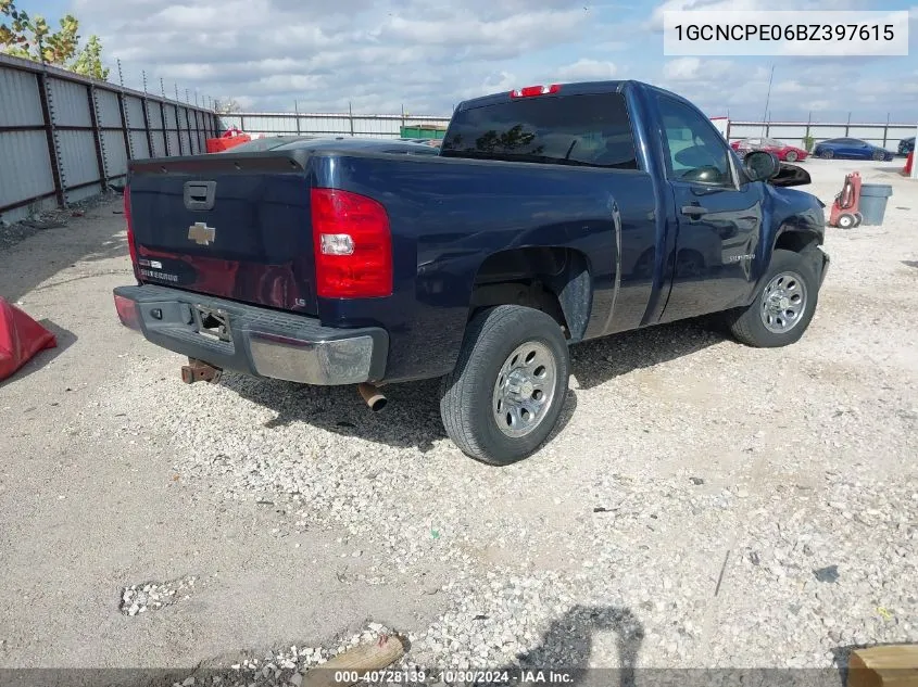 1GCNCPE06BZ397615 2011 Chevrolet Silverado 1500 Work Truck