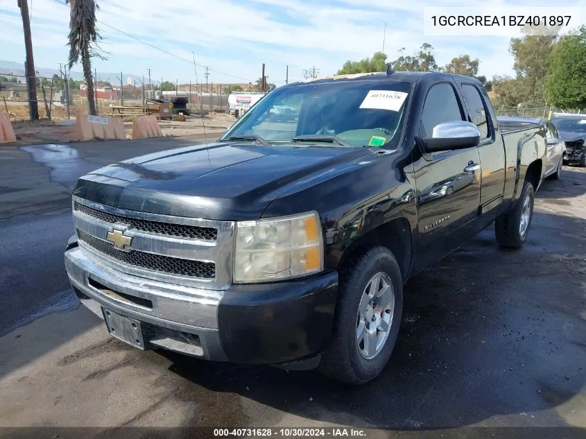 2011 Chevrolet Silverado 1500 Ls VIN: 1GCRCREA1BZ401897 Lot: 40731628