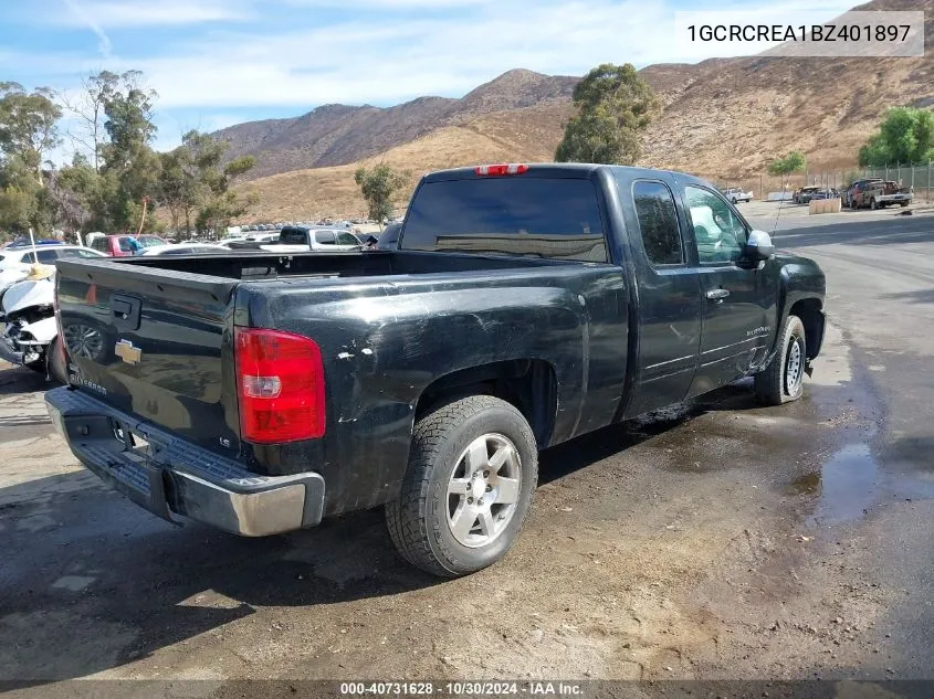 2011 Chevrolet Silverado 1500 Ls VIN: 1GCRCREA1BZ401897 Lot: 40731628