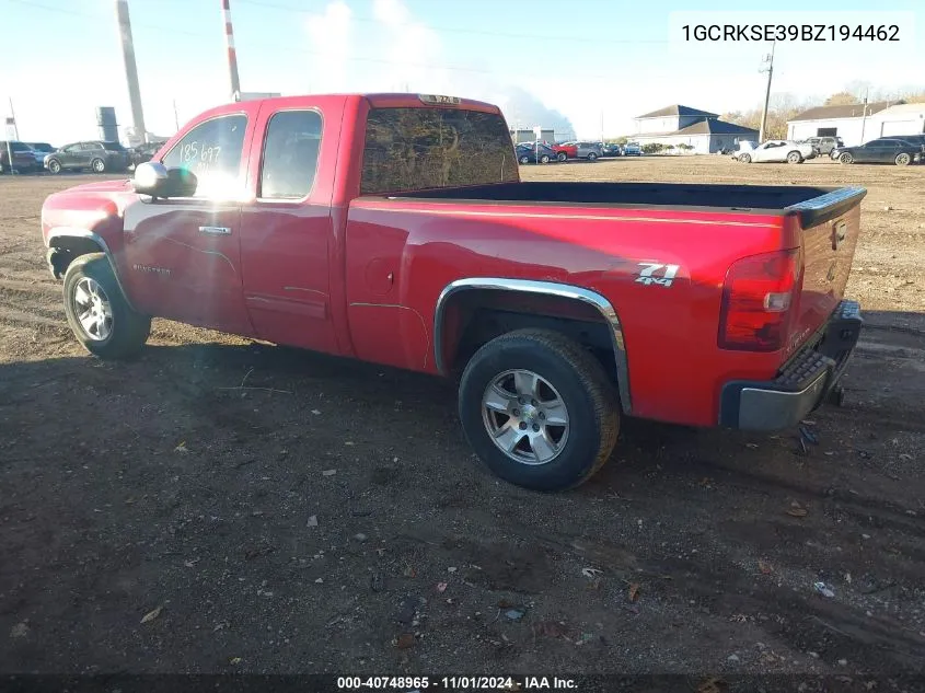 1GCRKSE39BZ194462 2011 Chevrolet Silverado 1500 Lt