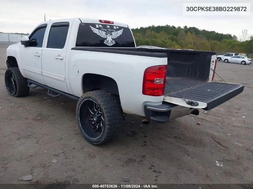 2011 Chevrolet Silverado 1500 Lt VIN: 3GCPKSE38BG229872 Lot: 40753626