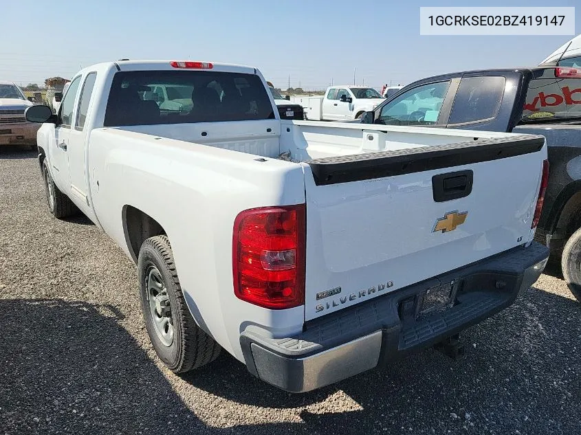 2011 Chevrolet Silverado 1500 Lt VIN: 1GCRKSE02BZ419147 Lot: 40768234