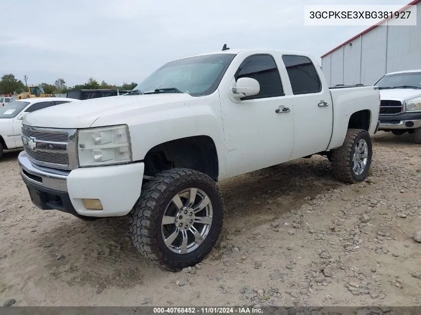 2011 Chevrolet Silverado 1500 Lt VIN: 3GCPKSE3XBG381927 Lot: 40768452