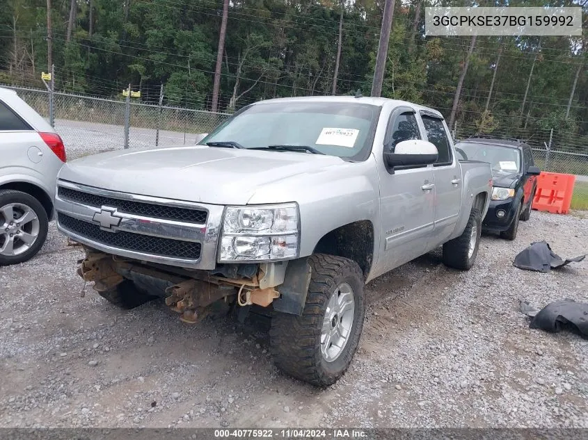 2011 Chevrolet Silverado 1500 Lt VIN: 3GCPKSE37BG159992 Lot: 40775922