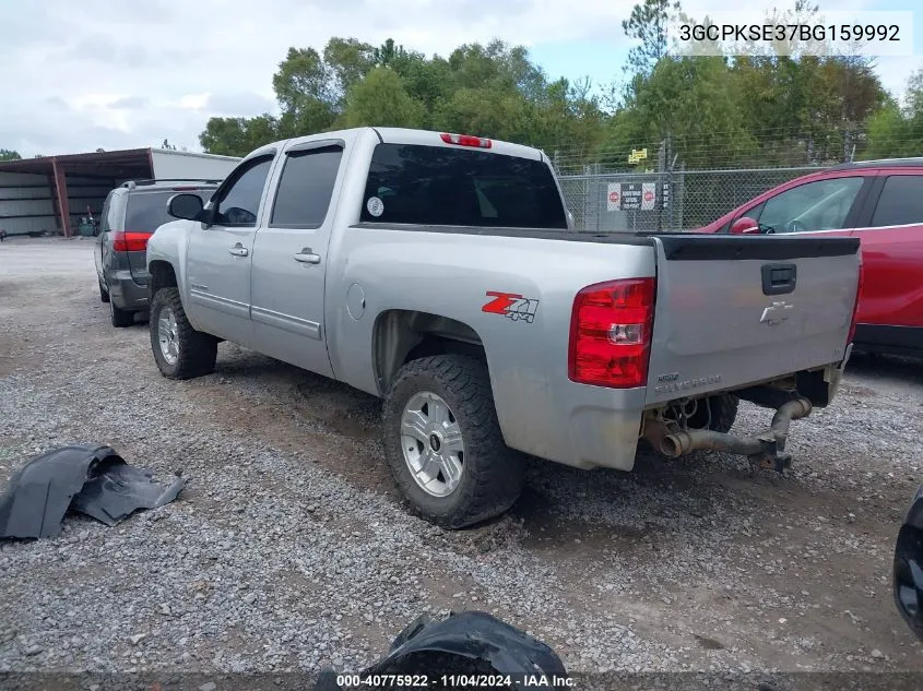 2011 Chevrolet Silverado 1500 Lt VIN: 3GCPKSE37BG159992 Lot: 40775922