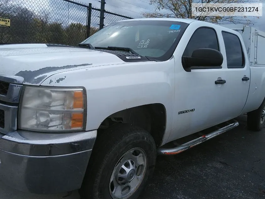 2011 Chevrolet Silverado 2500Hd Work Truck VIN: 1GC1KVCG0BF231274 Lot: 40775965