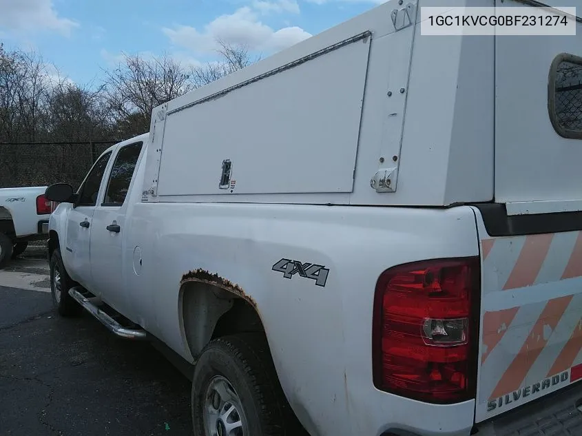 2011 Chevrolet Silverado 2500Hd Work Truck VIN: 1GC1KVCG0BF231274 Lot: 40775965