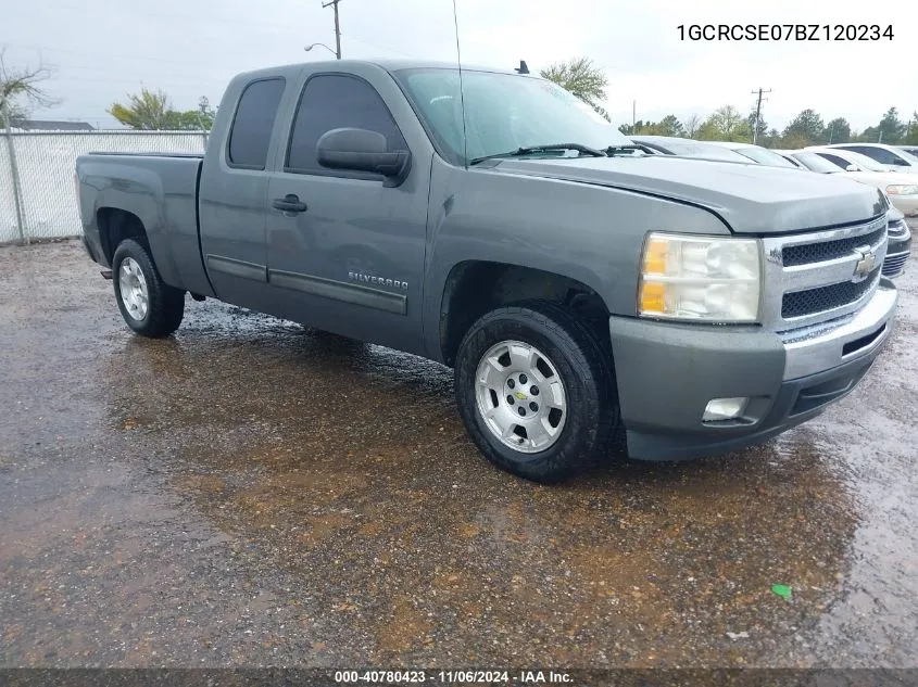 2011 Chevrolet Silverado 1500 Lt VIN: 1GCRCSE07BZ120234 Lot: 40780423