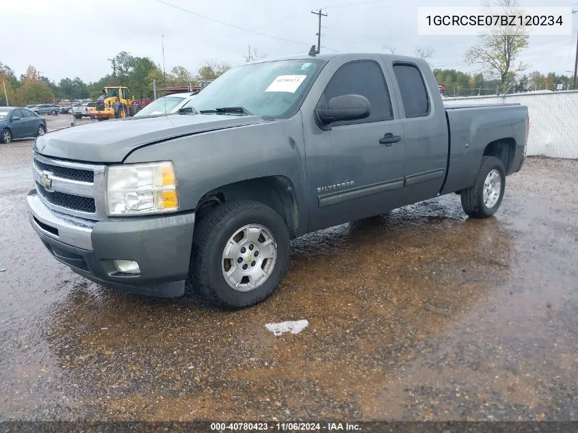 2011 Chevrolet Silverado 1500 Lt VIN: 1GCRCSE07BZ120234 Lot: 40780423