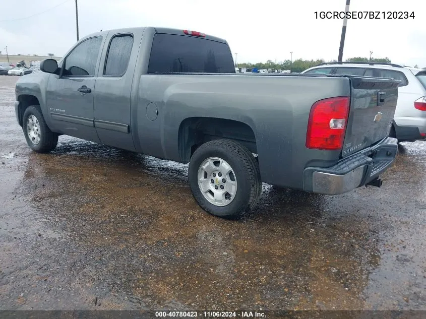 2011 Chevrolet Silverado 1500 Lt VIN: 1GCRCSE07BZ120234 Lot: 40780423