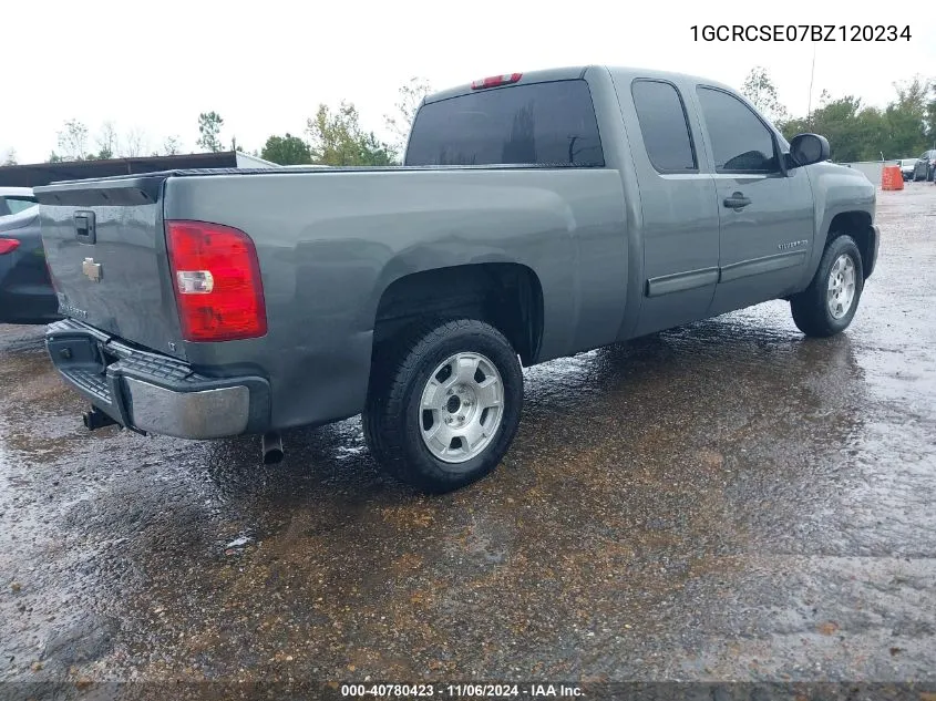 2011 Chevrolet Silverado 1500 Lt VIN: 1GCRCSE07BZ120234 Lot: 40780423