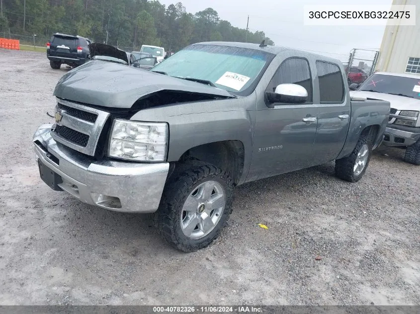 3GCPCSE0XBG322475 2011 Chevrolet Silverado 1500 Lt