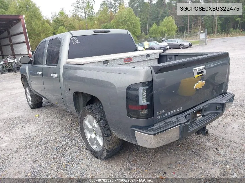 3GCPCSE0XBG322475 2011 Chevrolet Silverado 1500 Lt