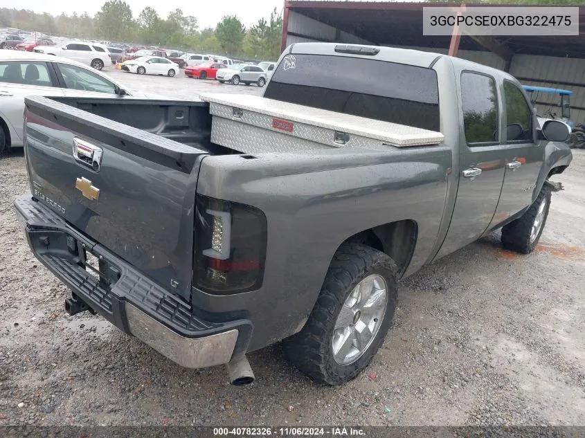 3GCPCSE0XBG322475 2011 Chevrolet Silverado 1500 Lt