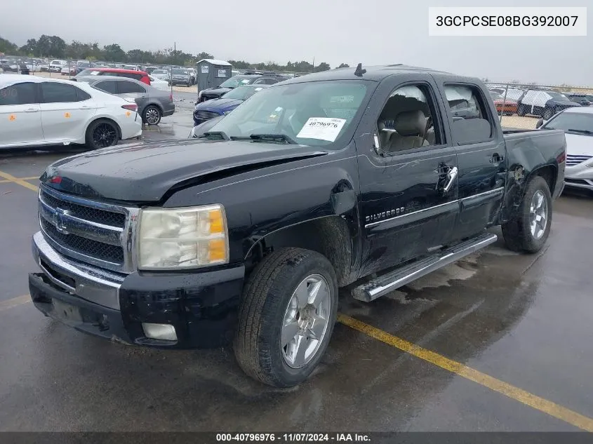 2011 Chevrolet Silverado 1500 Lt VIN: 3GCPCSE08BG392007 Lot: 40796976