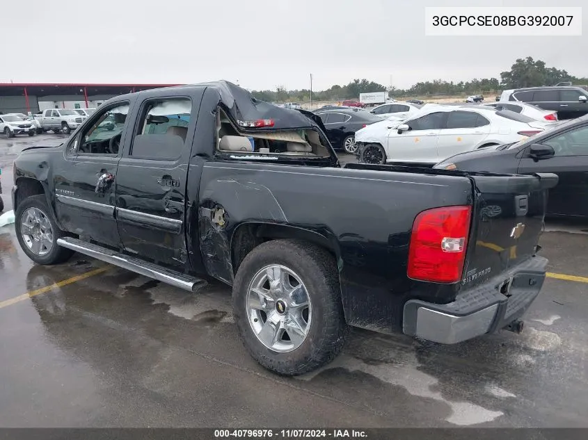 2011 Chevrolet Silverado 1500 Lt VIN: 3GCPCSE08BG392007 Lot: 40796976