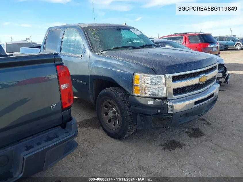 2011 Chevrolet Silverado Ls VIN: 3GCPCREA5BG119849 Lot: 40805274