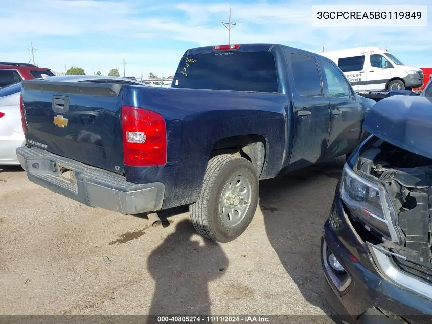 2011 Chevrolet Silverado Ls VIN: 3GCPCREA5BG119849 Lot: 40805274