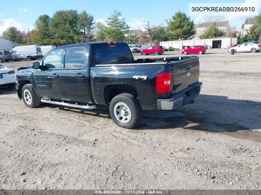 2011 Chevrolet Silverado K1500 Ls VIN: 3GCPKREA0BG266910 Lot: 40828408