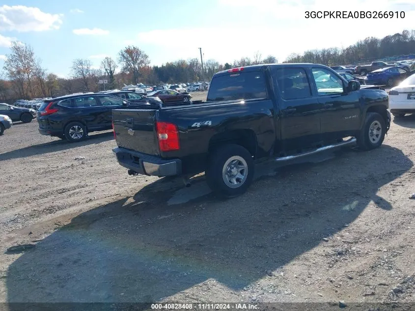 2011 Chevrolet Silverado K1500 Ls VIN: 3GCPKREA0BG266910 Lot: 40828408