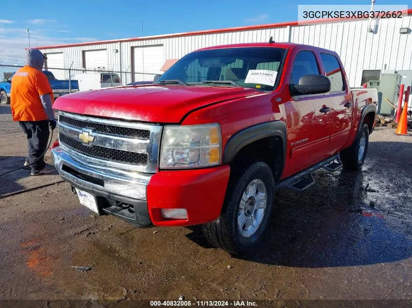 2011 Chevrolet Silverado 1500 Lt VIN: 3GCPKSE3XBG372662 Lot: 40832005