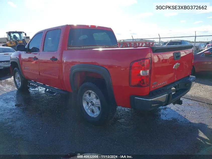 2011 Chevrolet Silverado 1500 Lt VIN: 3GCPKSE3XBG372662 Lot: 40832005