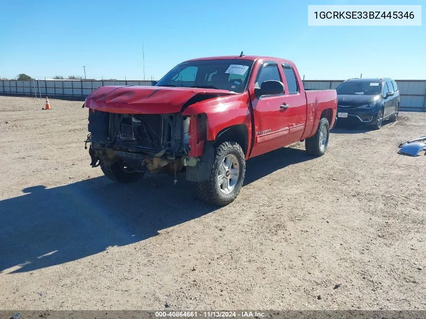 2011 Chevrolet Silverado 1500 Lt VIN: 1GCRKSE33BZ445346 Lot: 40864661