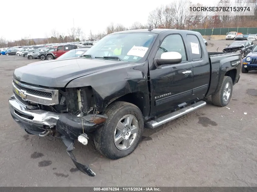 2011 Chevrolet Silverado 1500 Lt VIN: 1GCRKSE37BZ153974 Lot: 40876284