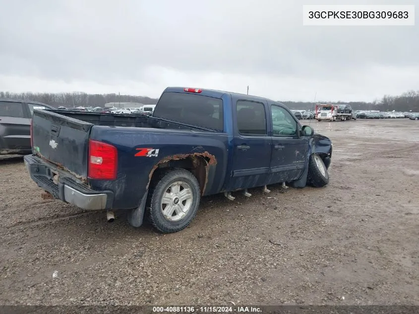 2011 Chevrolet Silverado 1500 Lt VIN: 3GCPKSE30BG309683 Lot: 40881136