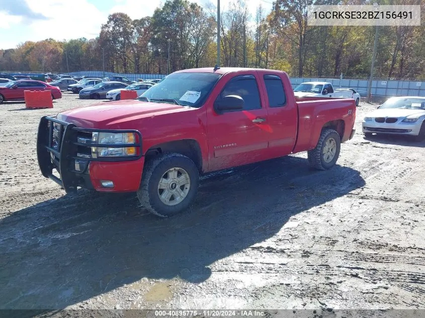 2011 Chevrolet Silverado 1500 Lt VIN: 1GCRKSE32BZ156491 Lot: 40895775