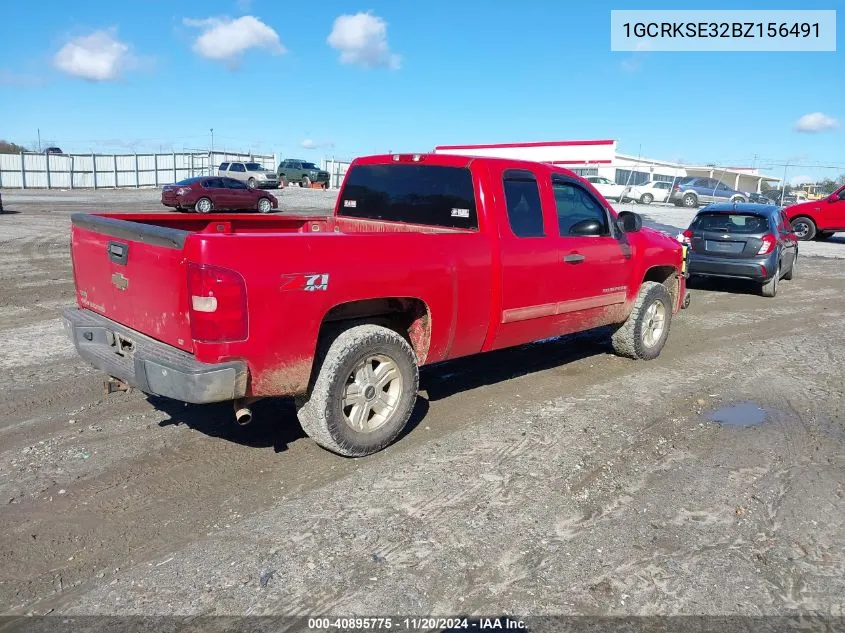 2011 Chevrolet Silverado 1500 Lt VIN: 1GCRKSE32BZ156491 Lot: 40895775