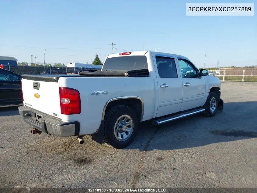 2012 Chevrolet Silverado 1500 VIN: 3GCPKREAXCG257889 Lot: 12118130