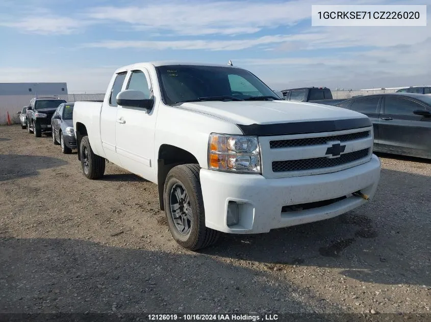 2012 Chevrolet Silverado 1500 VIN: 1GCRKSE71CZ226020 Lot: 12126019