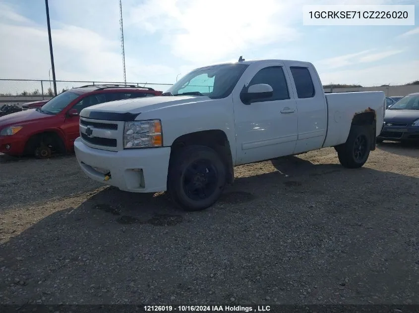 2012 Chevrolet Silverado 1500 VIN: 1GCRKSE71CZ226020 Lot: 12126019