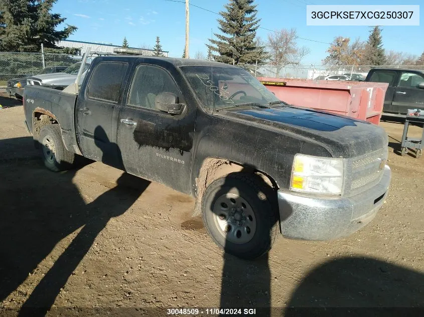 2012 Chevrolet Silverado K1500 Lt VIN: 3GCPKSE7XCG250307 Lot: 30048509