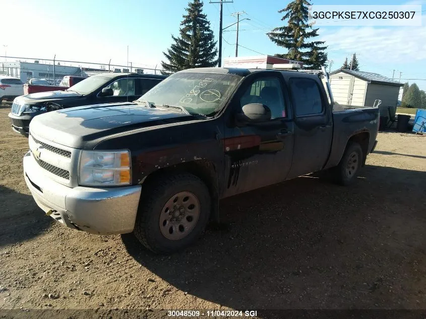 2012 Chevrolet Silverado K1500 Lt VIN: 3GCPKSE7XCG250307 Lot: 30048509