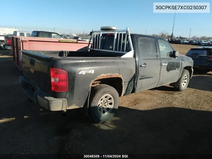 2012 Chevrolet Silverado K1500 Lt VIN: 3GCPKSE7XCG250307 Lot: 30048509