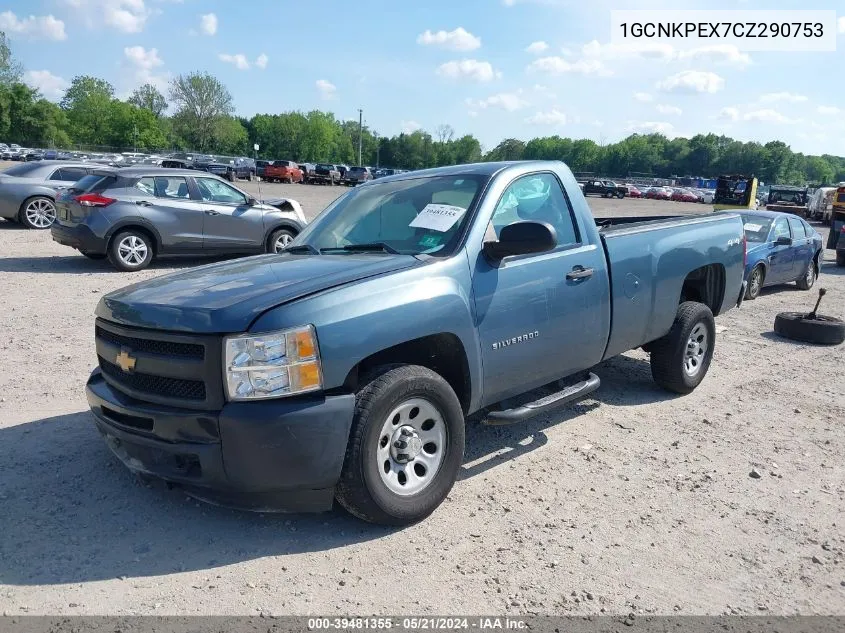 2012 Chevrolet Silverado 1500 Work Truck VIN: 1GCNKPEX7CZ290753 Lot: 39481355